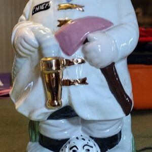 Firefighter Ceramic Figurine with Axe